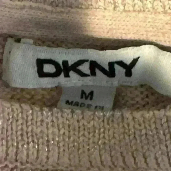 DKNY Girls Pink Cold Shoulder Sweater w Ruffles Size Medium - Picture 5 of 5